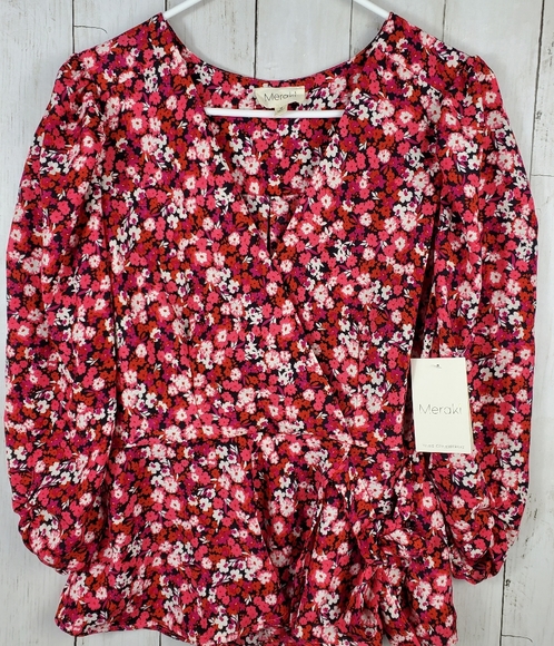 meraki Tops - Meraki Women's Floral Blouse Size Medium